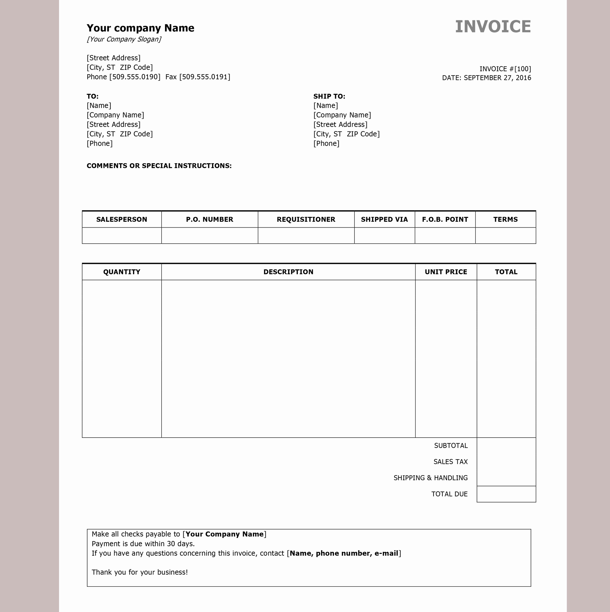 Ms Word Invoice Template Best Of Free Invoice Templates by Invoiceberry the Grid System