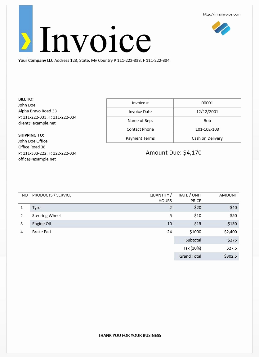 Ms Word Invoice Template New format Of An Invoice Free Invoice Template for Wedding