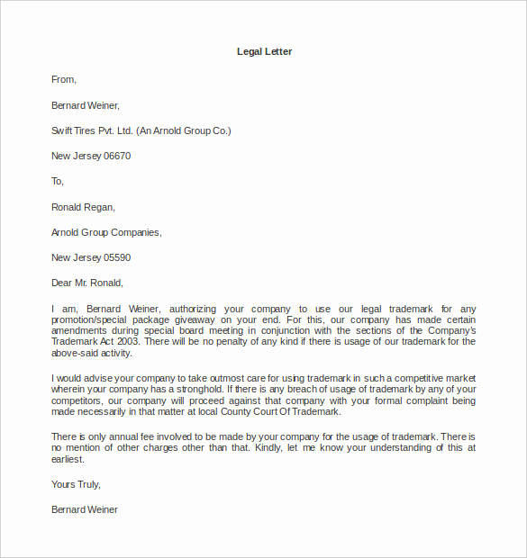 Ms Word Letter Templates Lovely 15 Legal Letter Templates Pdf Doc