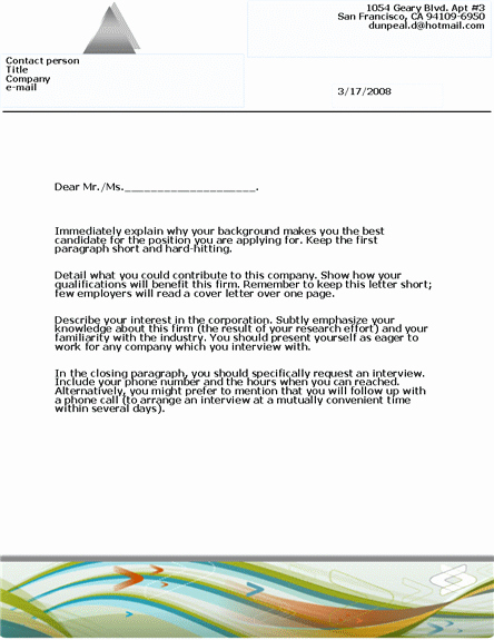 Ms Word Letter Templates New Cover Letter Resume – Microsoft Word Templates