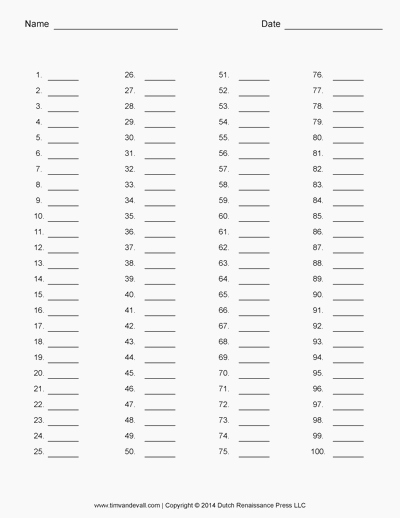 Multiple Choice Test Template Unique Answer Sheet 1 100 – Dailypoll