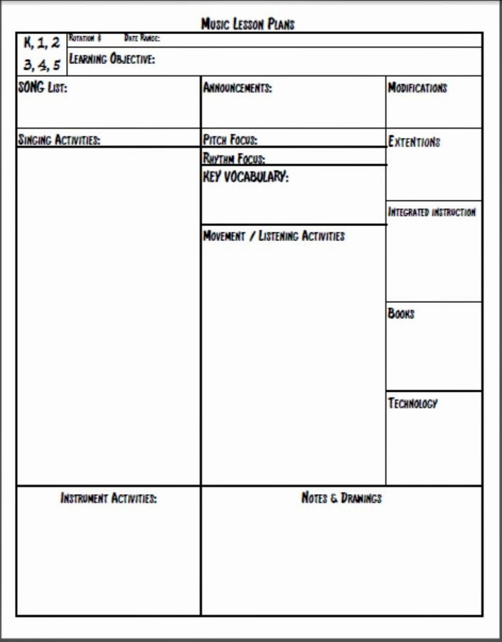 Music Lesson Plan Template Fresh for the First 10 Years or so Of Teaching Music I Was Free