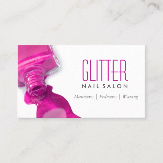 Nail Salon Business Cards Awesome Nail Salon Business Card Pink Green
