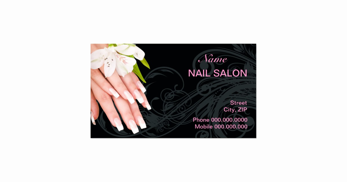 Nail Salon Business Cards Lovely Nail Salon Business Card