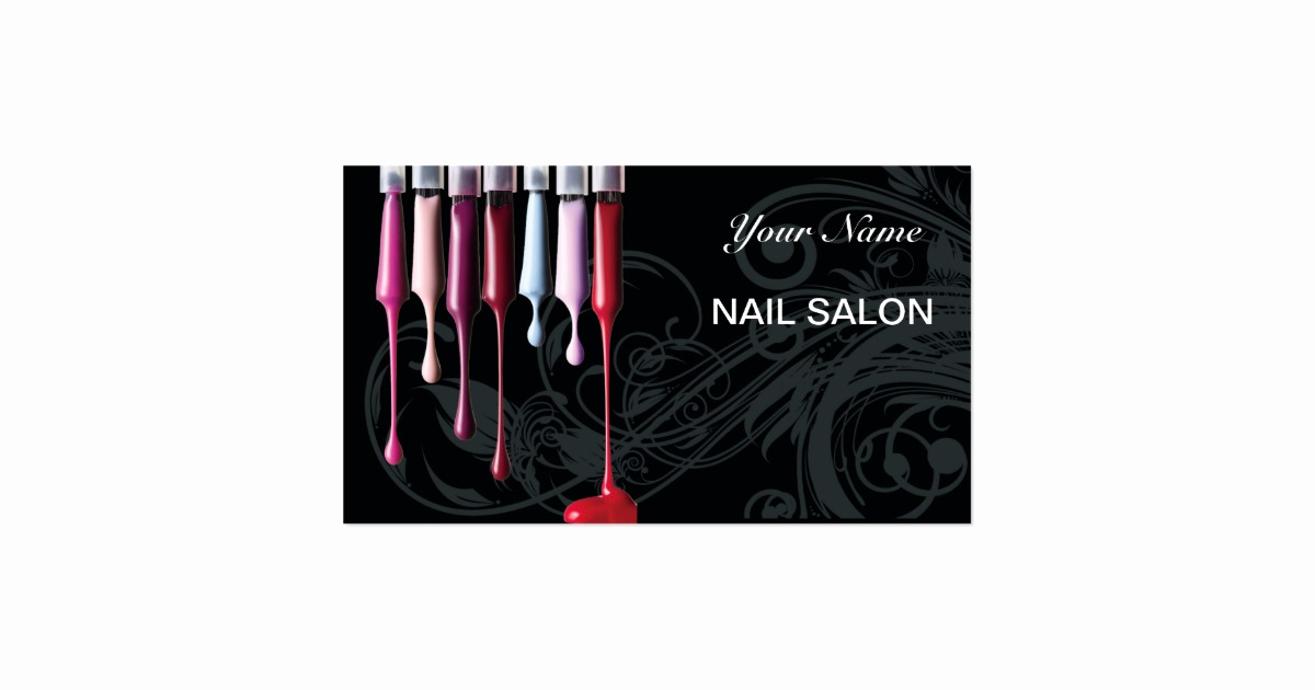 Nail Salon Business Cards Luxury Nail Salon Business Card