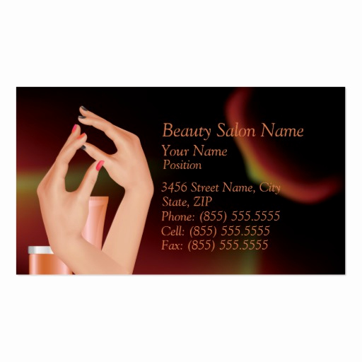 Nail Salon Business Cards New Nail Art Cosmetic Salon Business Card