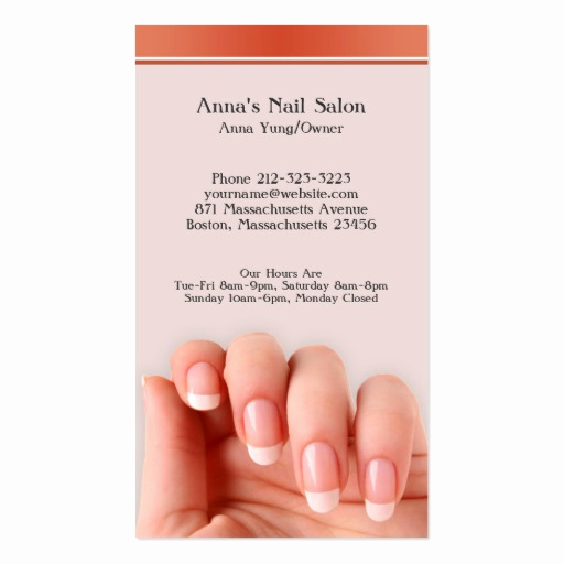 nail salon w appointment business card