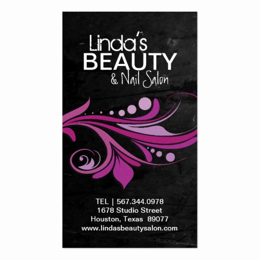 Nail Salon Business Cards New Textured Nail Salon Business Card