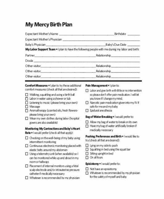 Natural Birth Plan Template Fresh Printable Fice Templates Worksheets Calendar Tracing