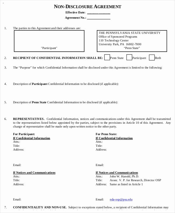Nda Agreement Template Word Awesome Simple Non Disclosure Agreement form – 12 Free Word Pdf