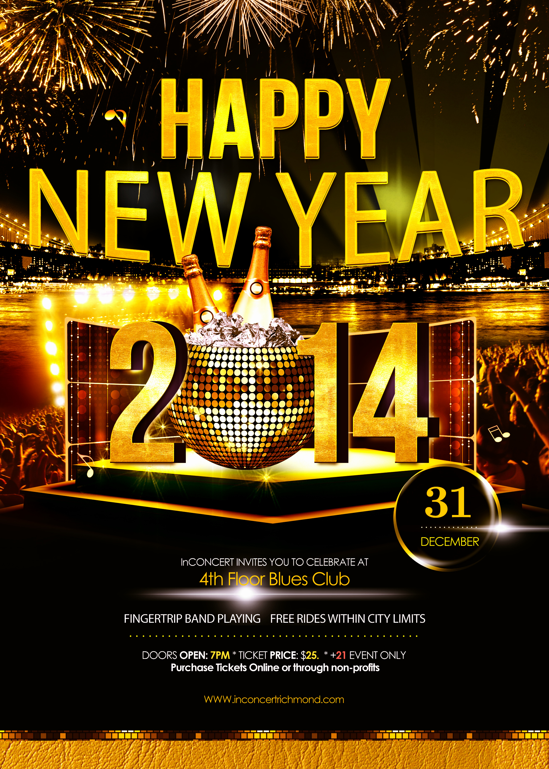 New Years Eve Flyer Elegant New Year S Eve Party at 4th Floor Blues Club