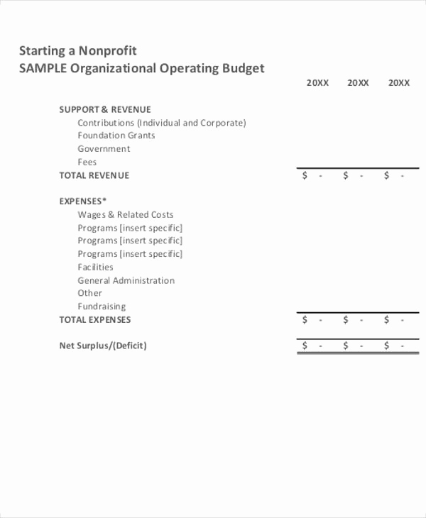 Non Profit Budget Template Beautiful 10 Nonprofit Bud Templates Word Pdf Excel