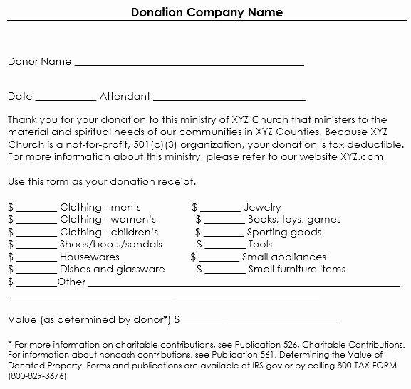 Non Profit Donation Receipt Template Awesome Non Profit Donation Card Template