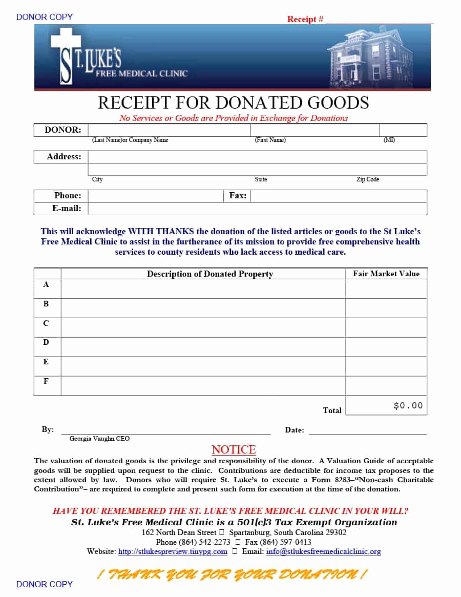 Non Profit Donation Receipt Template Elegant 40 Donation Receipt Templates &amp; Letters [goodwill Non Profit]