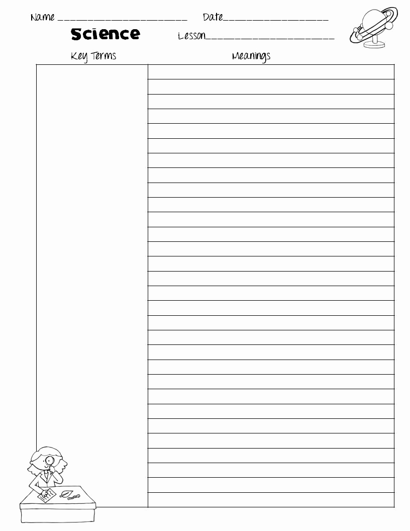 Note Taking Template Word Beautiful the Idea Backpack Cornell Notes Templates for Science