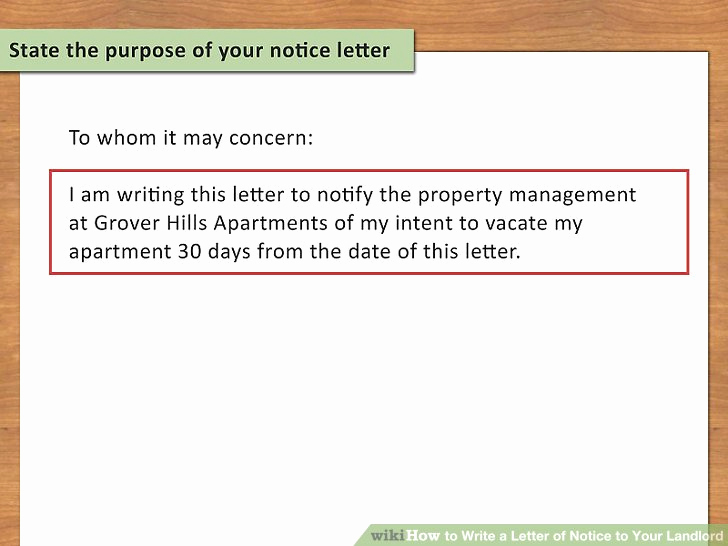 Notice Letter to Landlord New How to Write A Letter Of Notice to Your Landlord 14 Steps