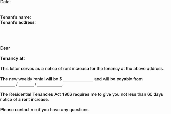 Notice Of Rent Increase Awesome 3 Notice Of Rent Increase Free Download