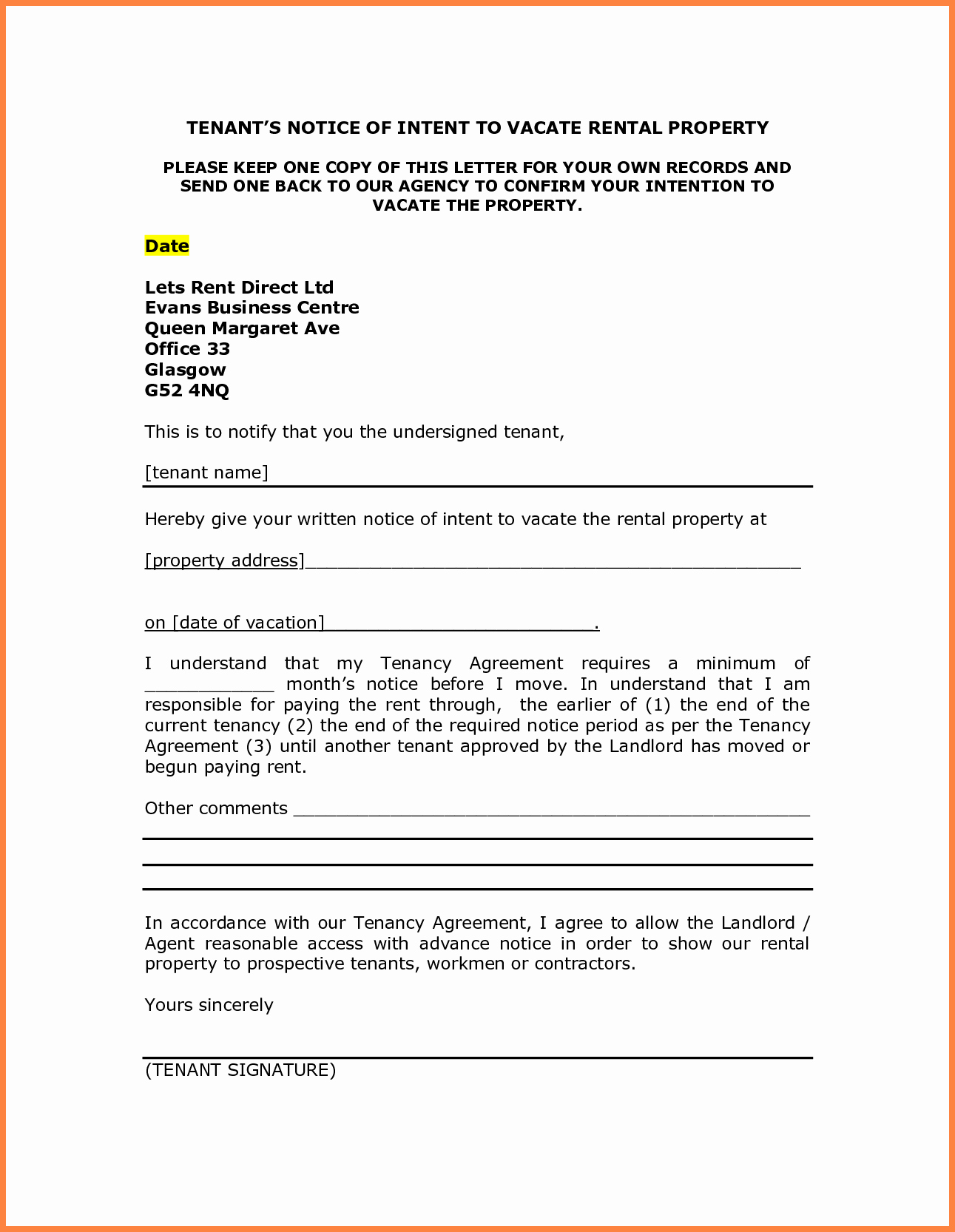 Notice to Vacate Apartment Beautiful Notice to Vacate Apartment Letter Template Samples