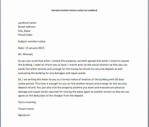 Notice to Vacate Apartment Luxury Sample Letter to Landlord with Notice to Vacate Smart
