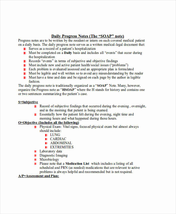 30 Nursing Progress Notes Examples