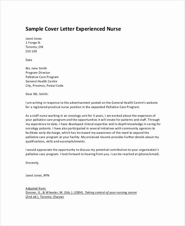 Nursing Resume Cover Letter Awesome 8 Sample Resume Cover Letters