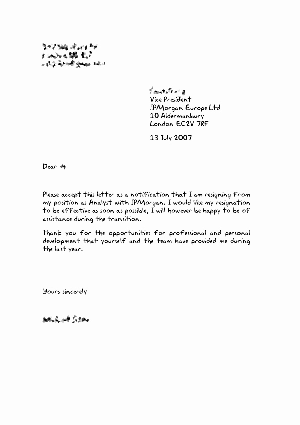 Official Letter Of Resignation Best Of Free Printable Letter Of Resignation form Generic