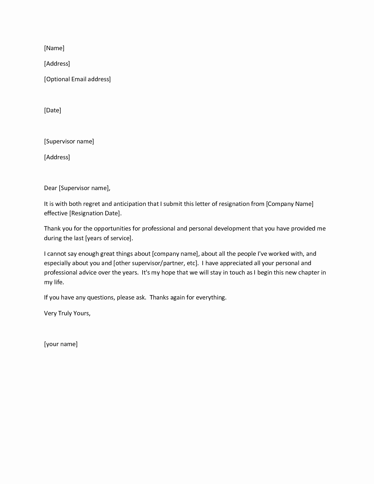 Official Letter Of Resignation Unique Free Printable Letter Of Resignation form Generic