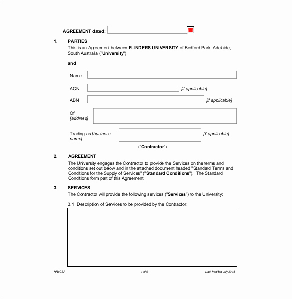 One Page Independent Contractor Agreement Lovely Contractor Agreement Template – 23 Free Word Pdf Apple