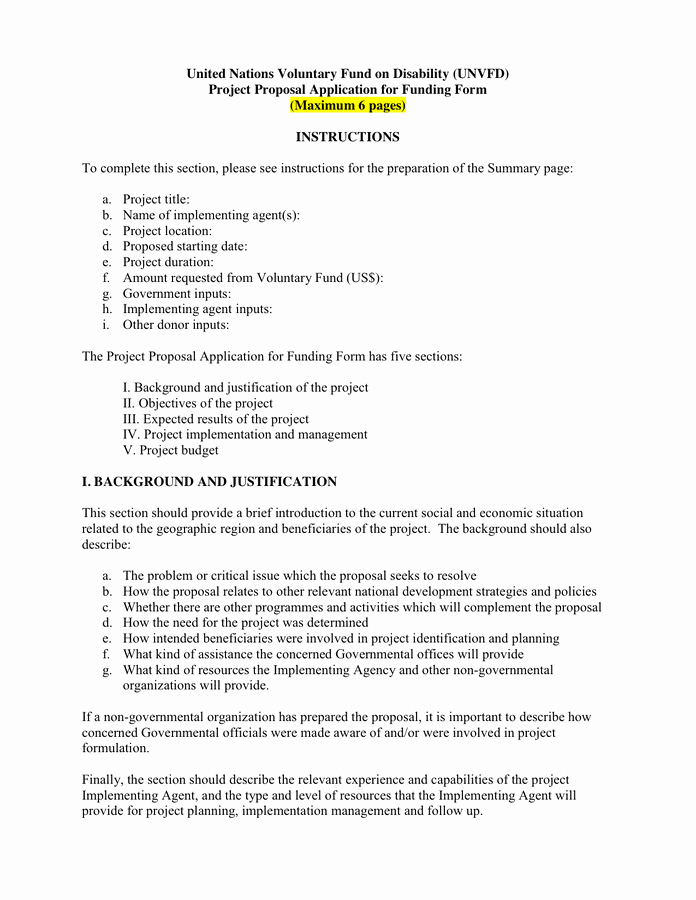One Page Proposal Template Lovely Project Proposal Template In Word and Pdf formats