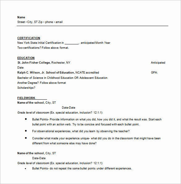 One Page Resume Examples Awesome E Page Resume Template 12 Free Word Excel Pdf