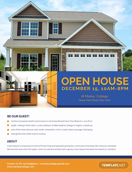 Open House Flyers Template Awesome 29 Free Real Estate Flyer Templates