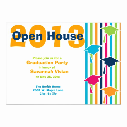 Open House Invitation Templates Fresh Graduation Party Open House Invitations