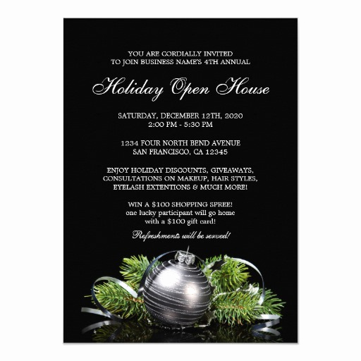 Open House Invite Template Best Of Corporate Holiday Open House Invitations Template