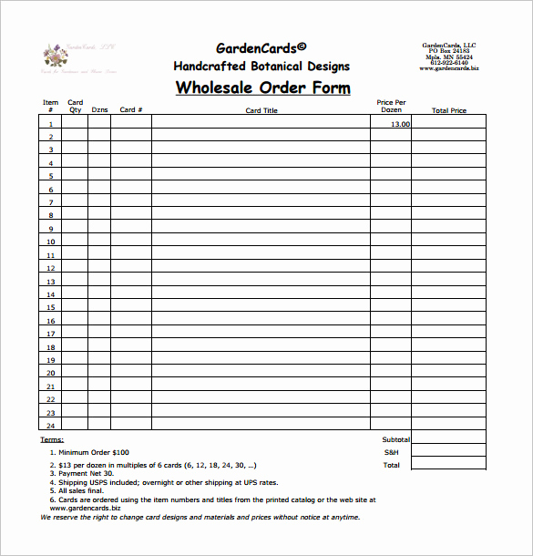 Order form Template Excel Elegant 29 order form Templates Pdf Doc Excel