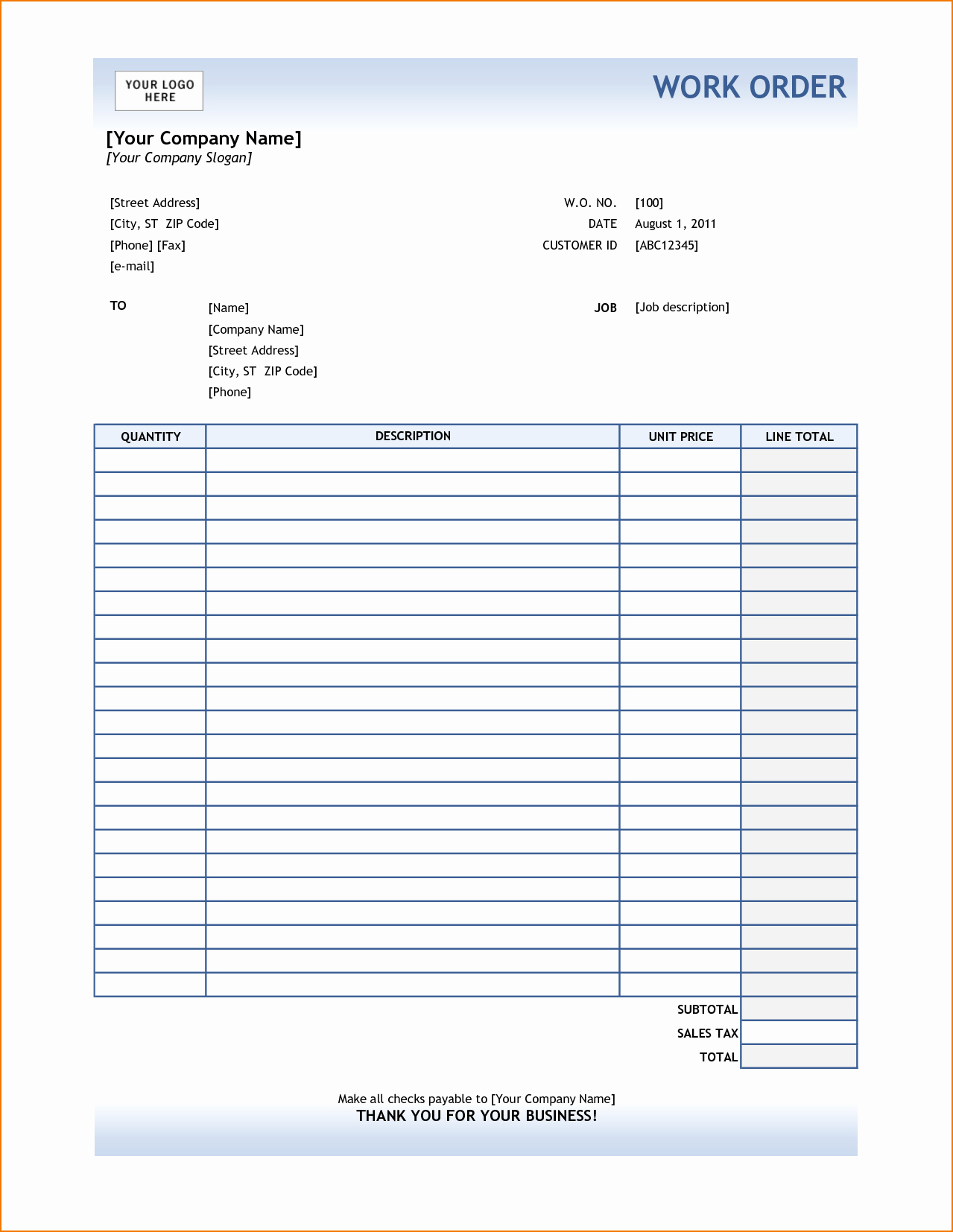 Order form Template Excel Elegant 5 order form Template Excel