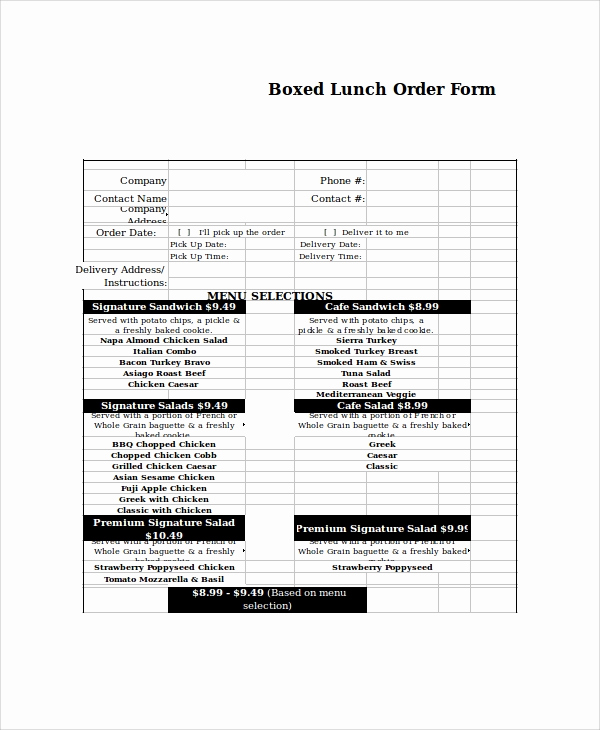 Order form Template Excel Elegant Excel order form Template 19 Free Excel Documents