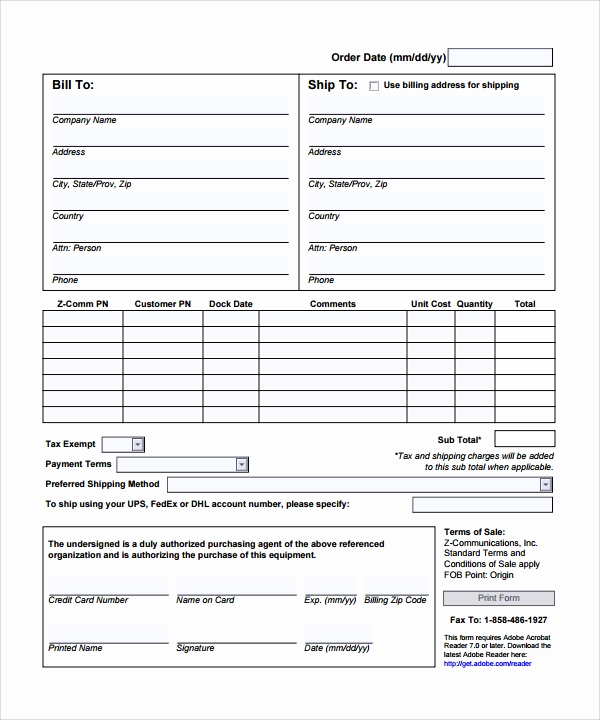 Order form Template Excel Luxury order form Template 23 Download Free Documents In Pdf