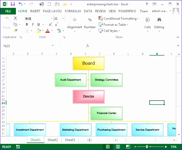 Organization Chart Template Excel Inspirational 6 Excel Templates organizational Chart Free Download