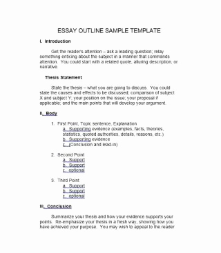 essay outline template