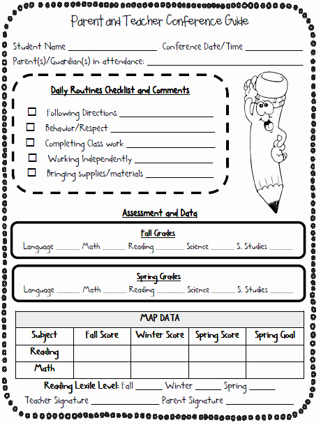 Parent Teacher Conference forms Awesome Classroom Freebies Parent Conference Pack Freebie