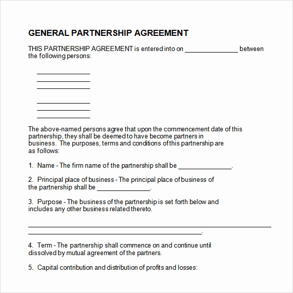 Partnership Agreement Template Word Elegant 8 Sample Partnership Agreements
