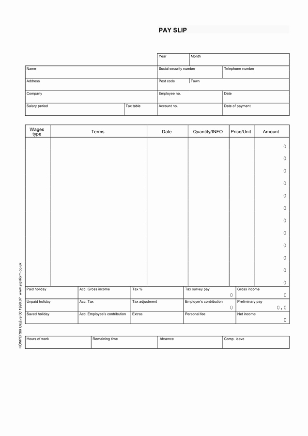 Pay Stub Template Pdf New Pay Stub Template Free Documents for Pdf Word