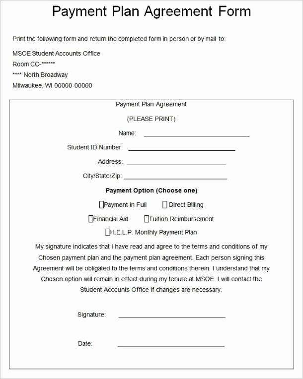 Payment Agreement Contract Pdf Beautiful Payment Plan Agreement Templates Word Excel Samples