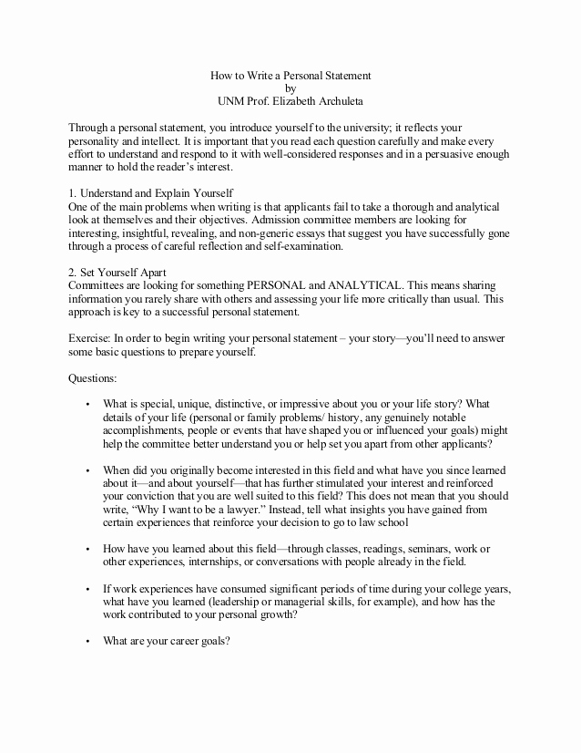 Personal Essay About Yourself Examples Unique How to Write A Personal Statement 1