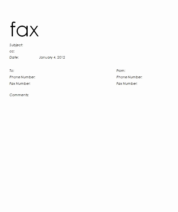 Personal Fax Cover Sheet Fresh Informal Fax Cover Sheet