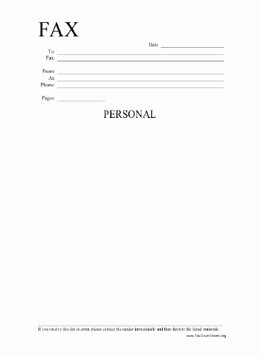 Personal Fax Cover Sheet Unique Personal Information Fax Cover Sheet at Freefaxcoversheets
