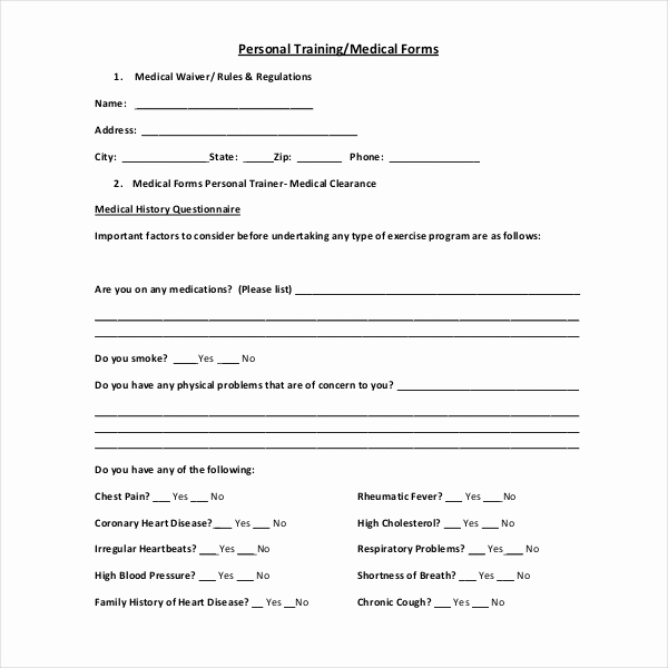 Personal Injury Waiver form Luxury 15 Sample Medical Waiver forms