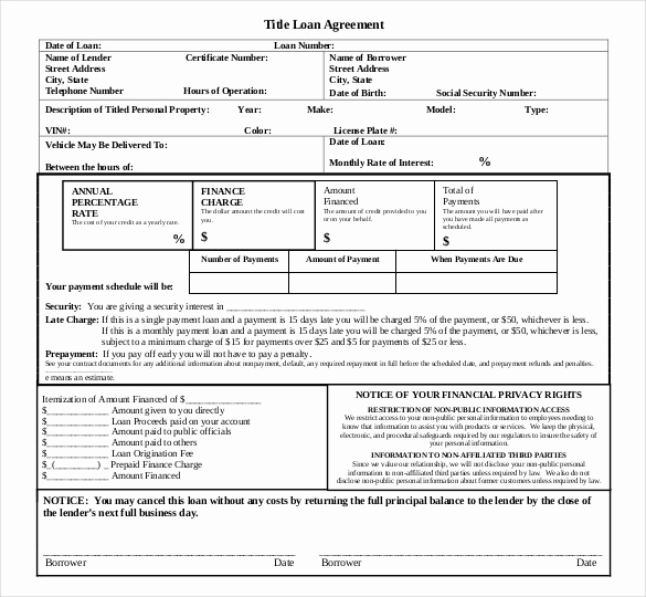 Personal Loan Agreement Pdf Best Of Loan Contract Template – 20 Examples In Word Pdf