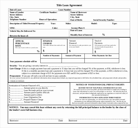 Personal Loan Agreement Templates Fresh 27 Loan Contract Templates – Apple Pages Word Google