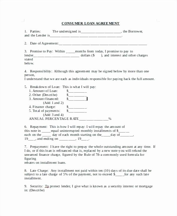 Personal Loan Contract Template Awesome Person to Person Loan Agreement Template Free Picture